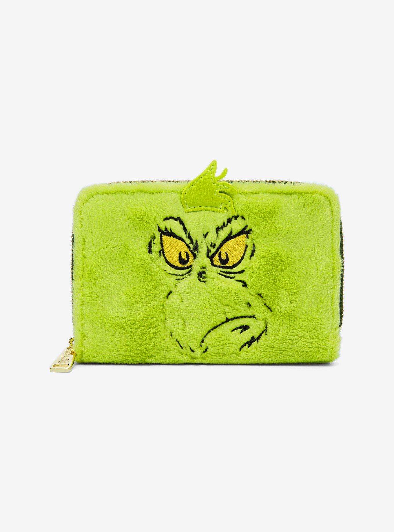 Loungefly How the Grinch Stole Christmas Plush Grinch Small Zip Wallet, , hi-res