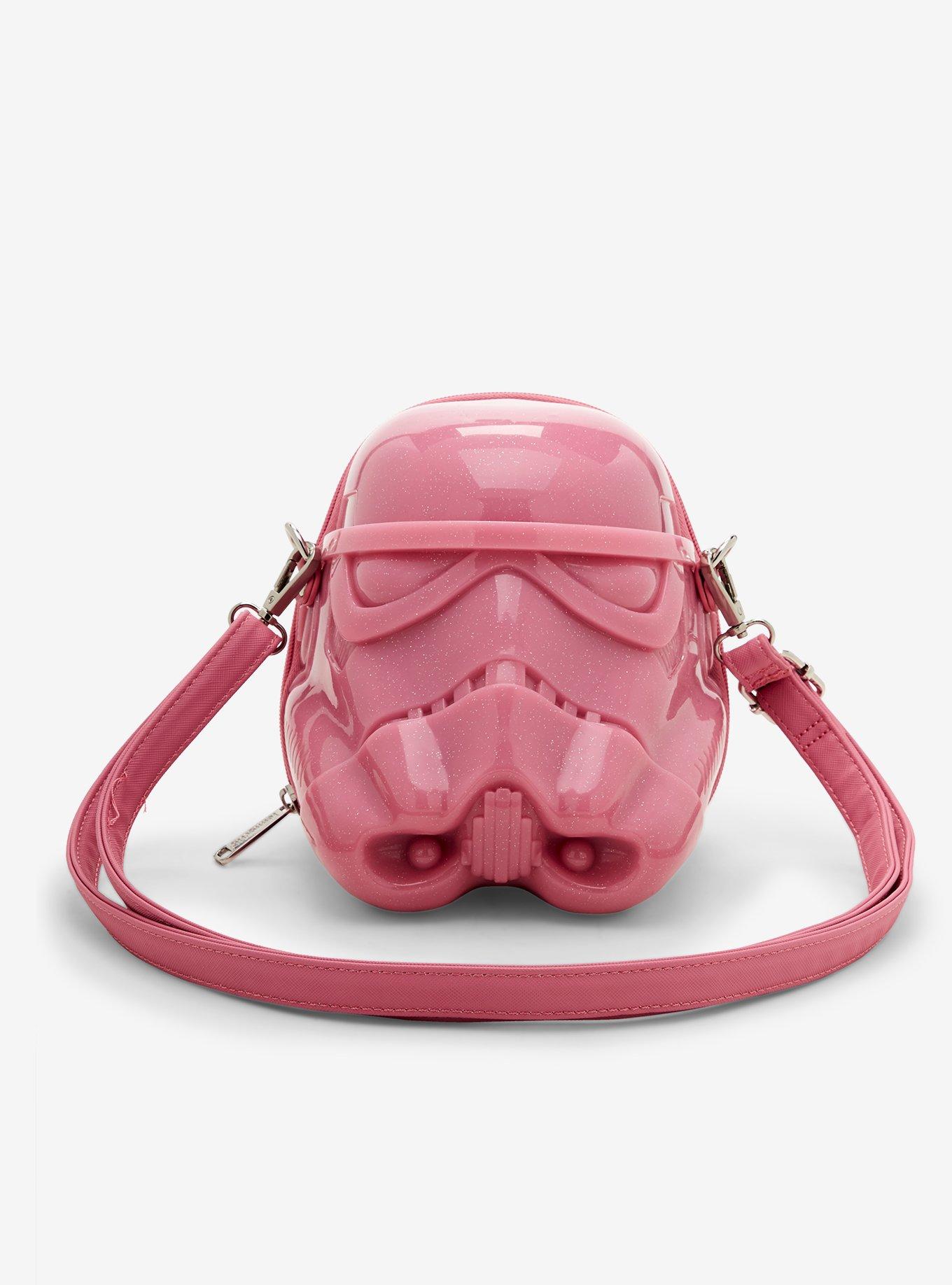 Loungefly Star Wars Stormtrooper Pink Glitter Figural Crossbody Bag, , hi-res