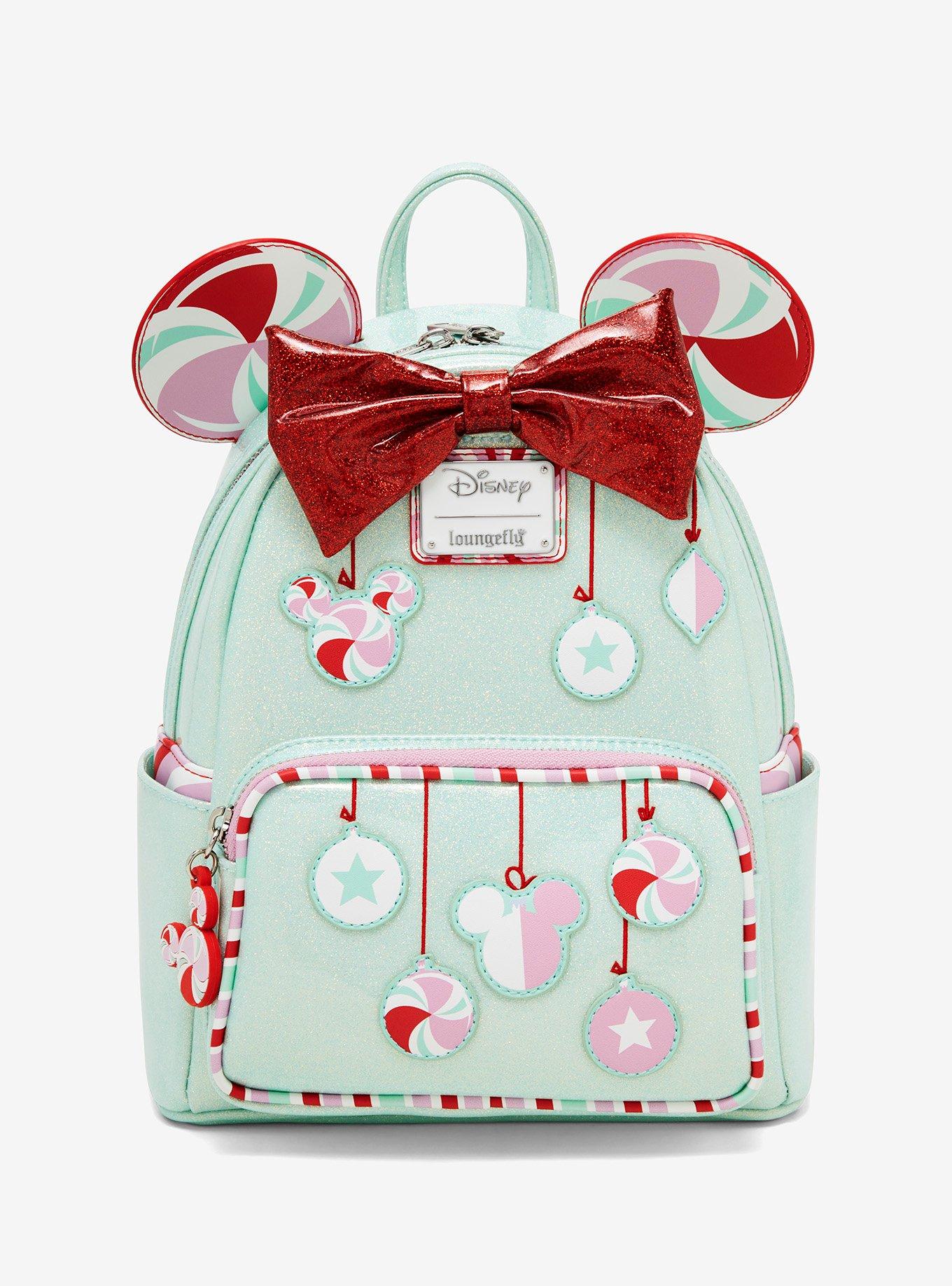 Loungefly Disney Minnie Mouse Peppermint Ornament Ears Mini Backpack, , hi-res