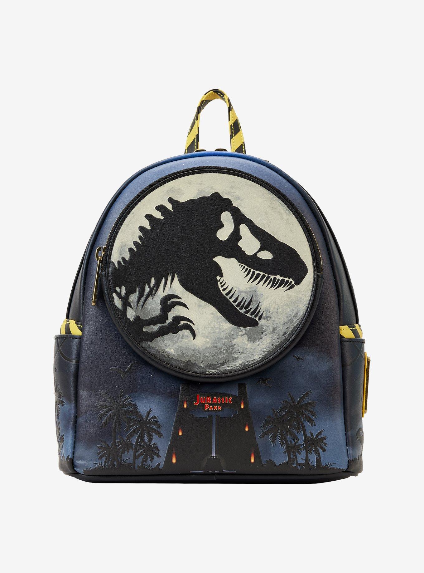 【Lounge Fly】SDCC 30th Anniversary Neon Glow Mini Backpack Loungefly Jurassic Park 30th Anniversary T-Rex Silhouette