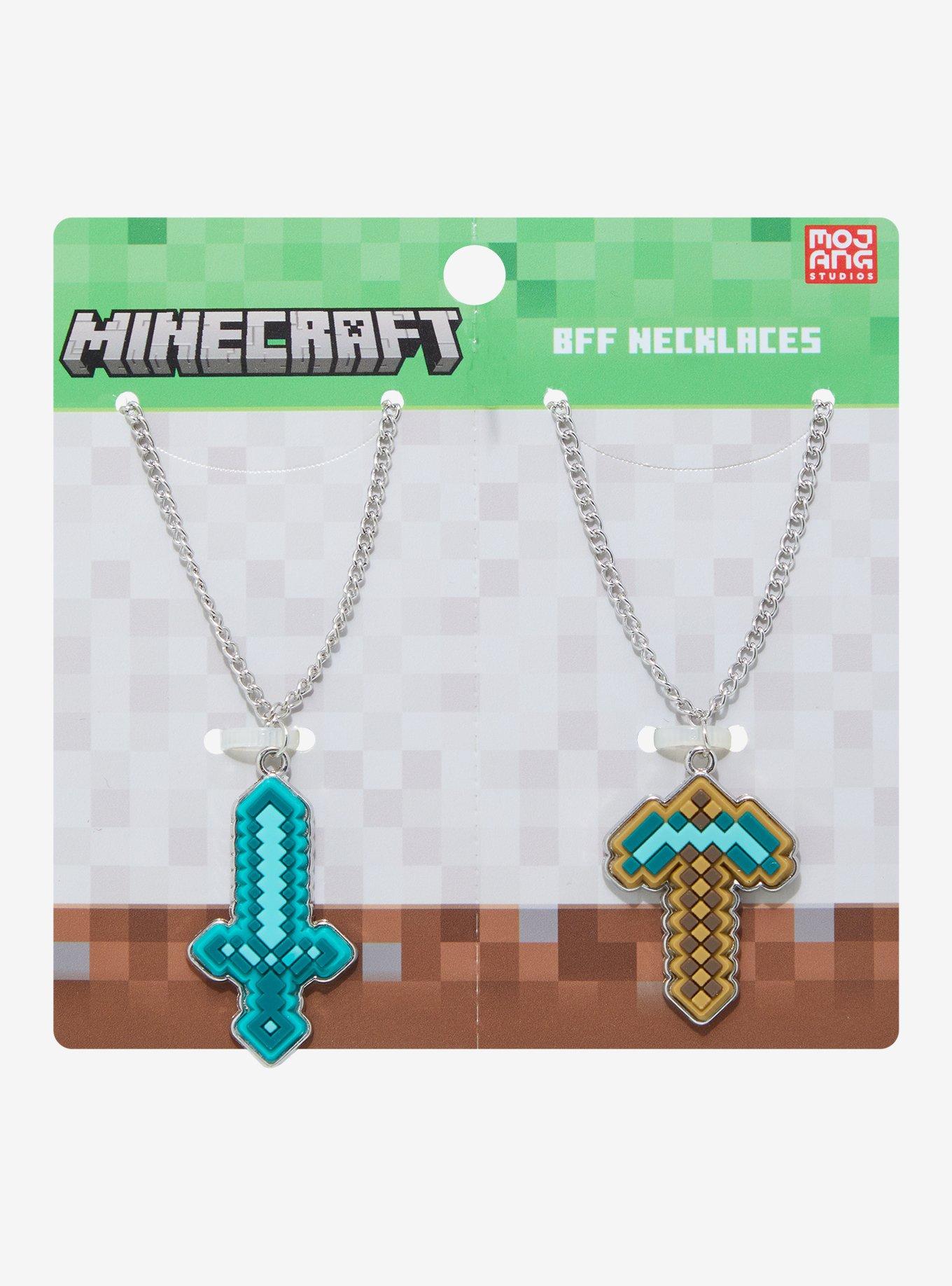 Minecraft Pickaxe & Sword Best Friend Necklace Set, , hi-res