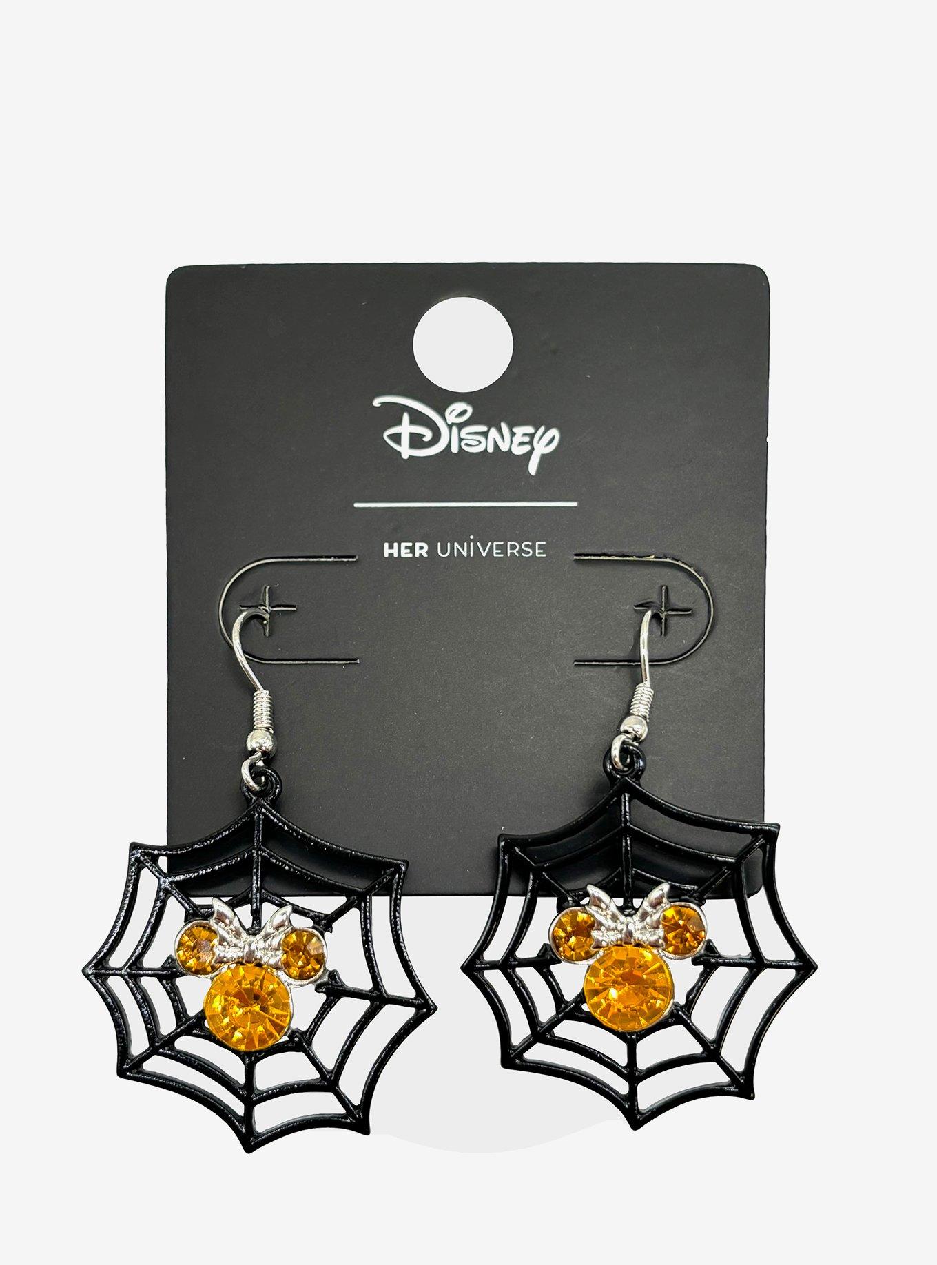 Her Universe Disney Minnie Mouse Spiderweb Drop Earrings, , hi-res