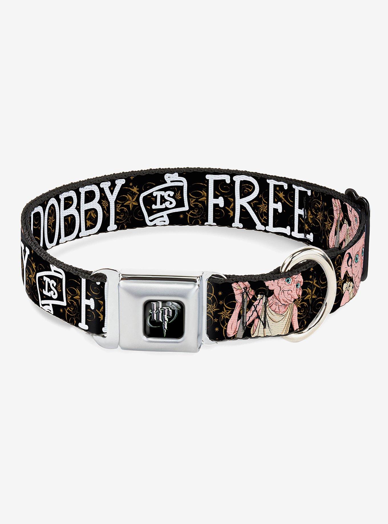 Harry Potter Dobby Is Free Star Swirls Seatbelt Buckle Dog Collar, , hi-res