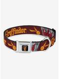 Harry Potter Gryffindor Quidditch Ball Crown Seatbelt Buckle Dog Collar, RED, hi-res