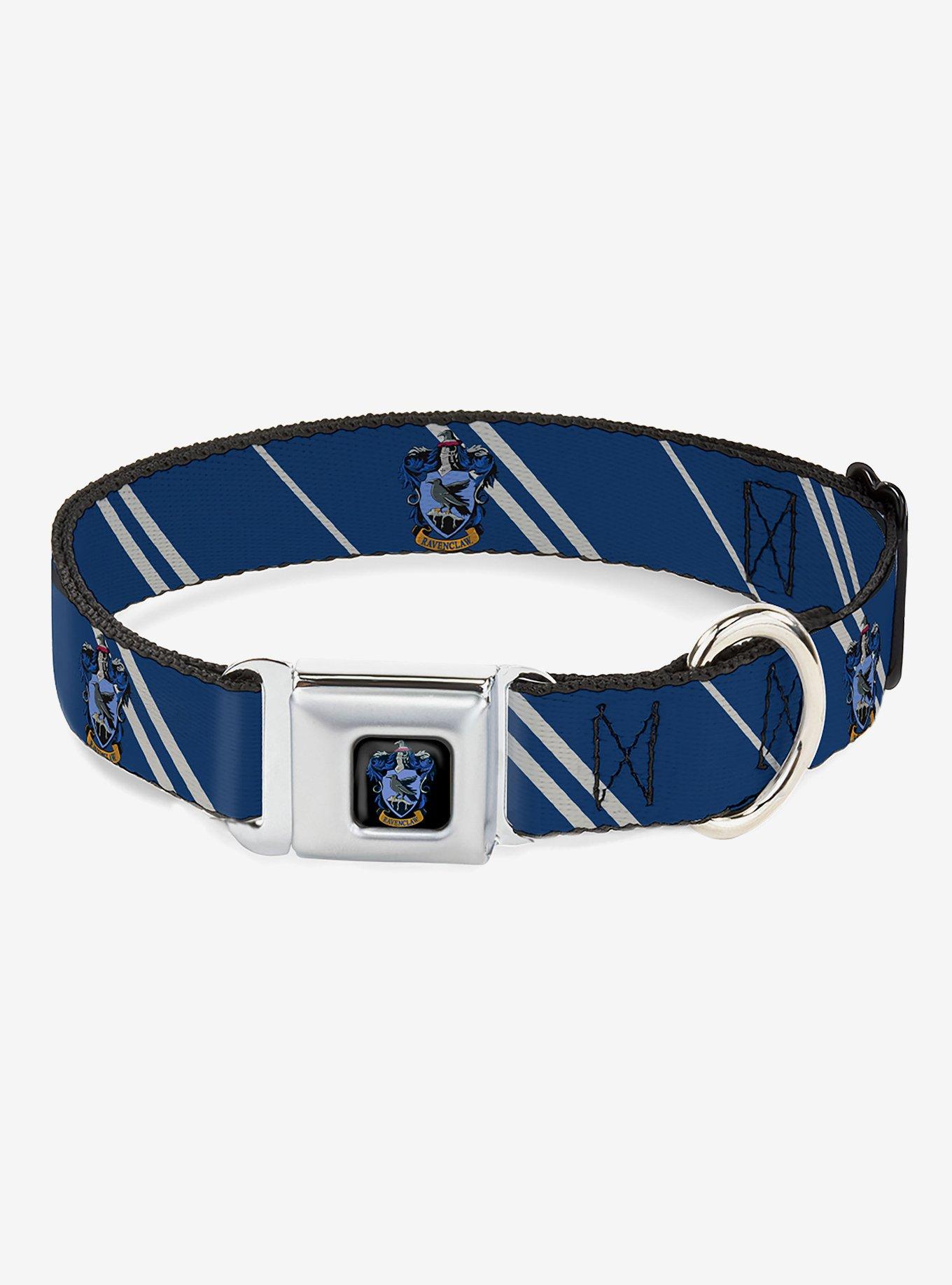 Harry Potter Ravenclaw Crest Stripe Seatbelt Buckle Dog Collar, , hi-res