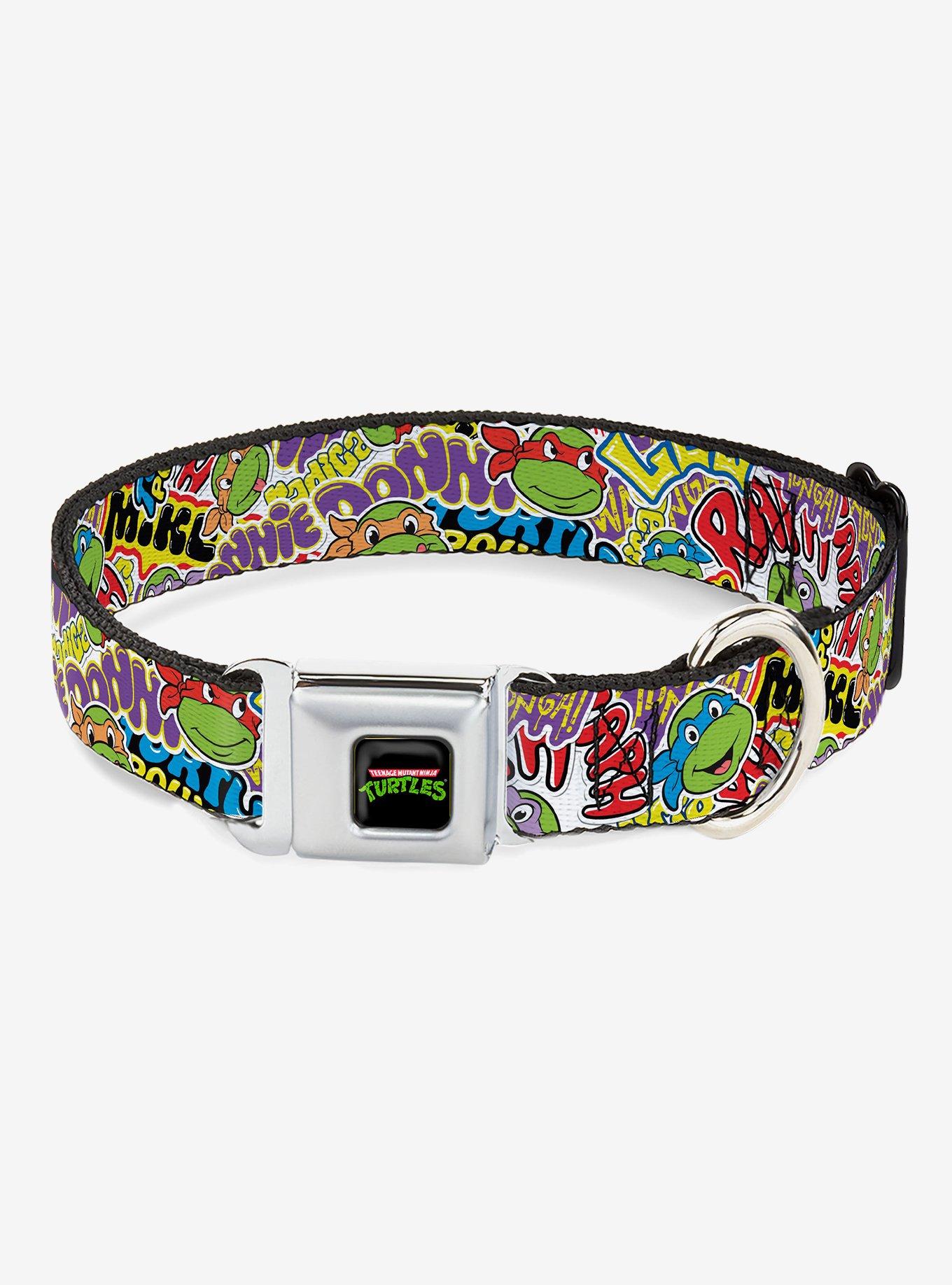 Teenage Mutant Ninja Turtles Sticker Slaps Seatbelt Buckle Dog Collar, MULTI, hi-res
