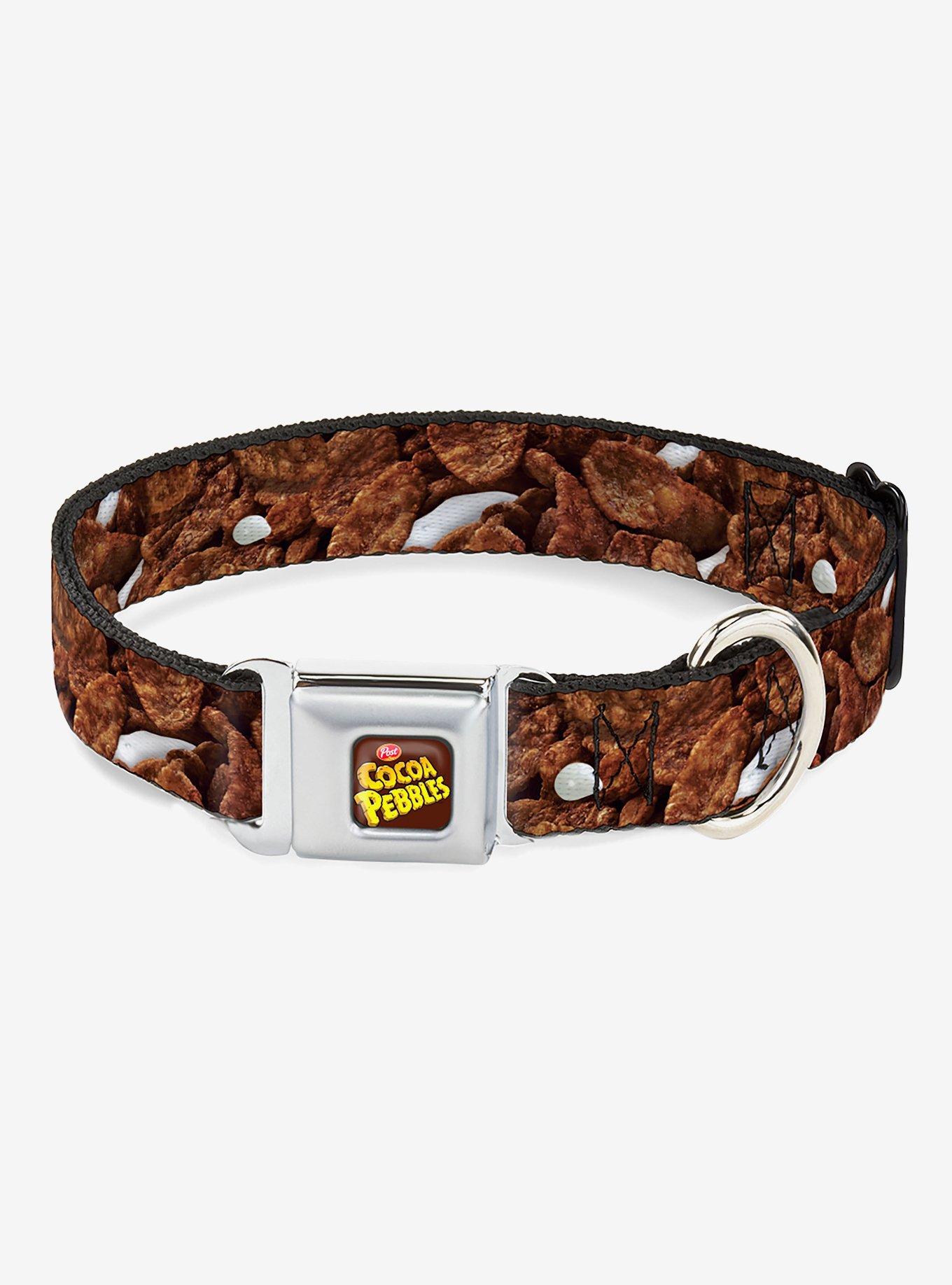 The Flintstones Cocoa Pebbles Vivid Seatbelt Buckle Dog Collar, BROWN, hi-res