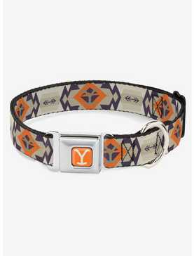 Yellowstone Y Logo Native American Tribal Seatbelt Buckle Dog Collar, , hi-res