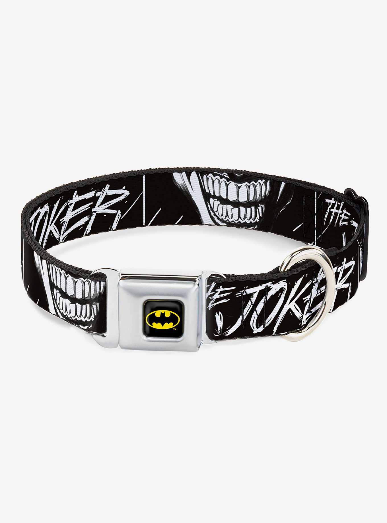 DC Comics The Joker Smiling Eyes Sketch Close Up Seatbelt Buckle Dog Collar, , hi-res