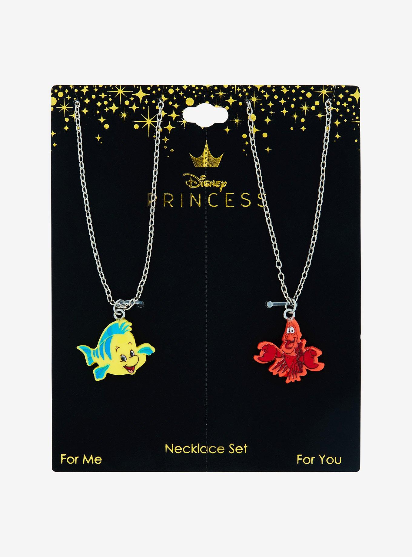 Disney The Little Mermaid Flounder & Sebastian Best Friend Necklace Set, , hi-res
