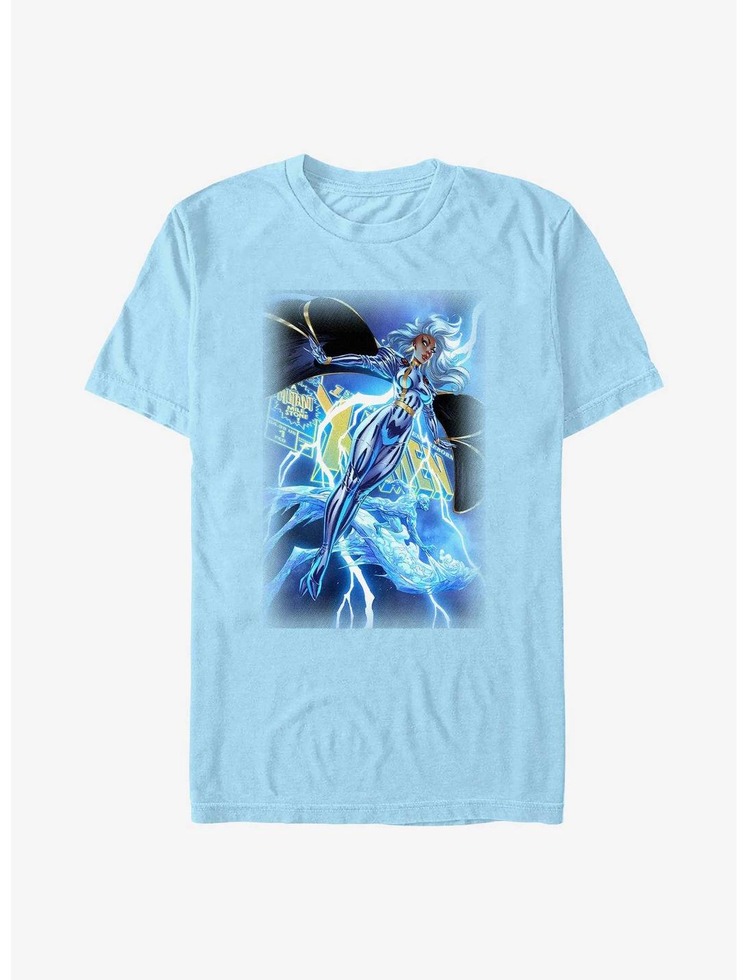 X-Men Uncanny Storm And Ice Man Cover T-Shirt, LT BLUE, hi-res