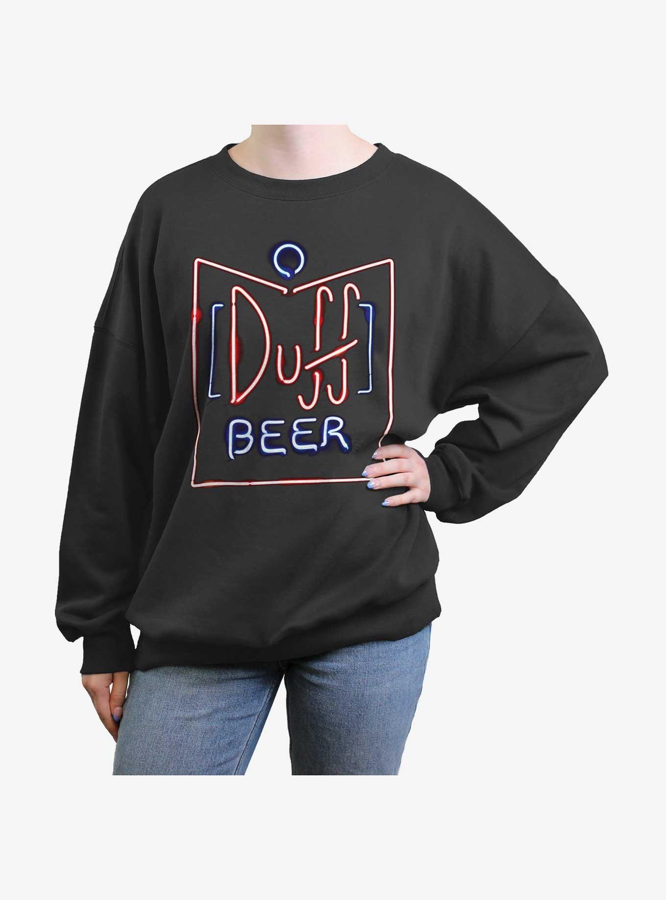 The Simpsons Duff Beer Girls Oversized Sweatshirt, , hi-res