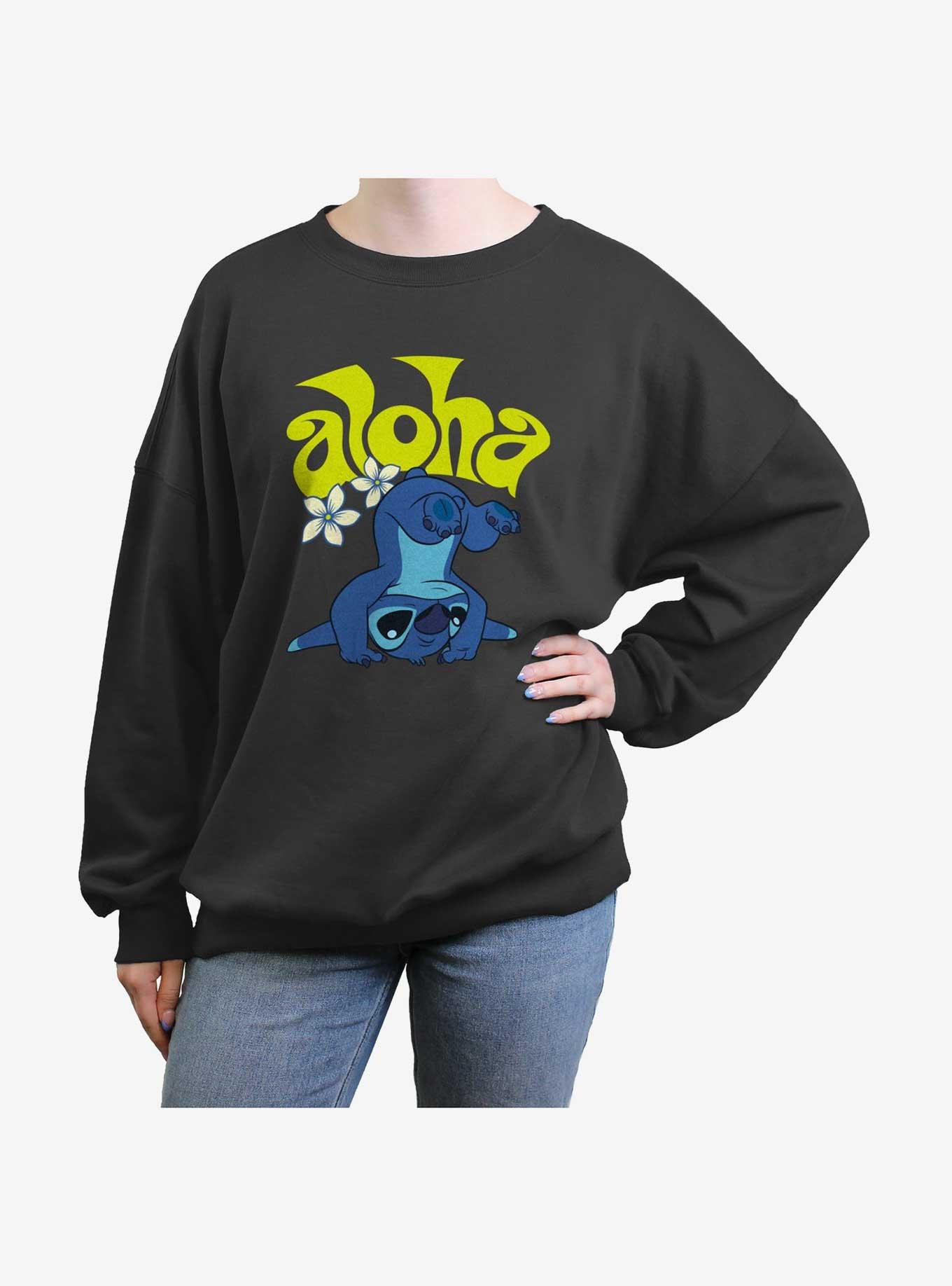 Disney Lilo & Stitch Aloha Upside Down Girls Oversized Sweatshirt, , hi-res