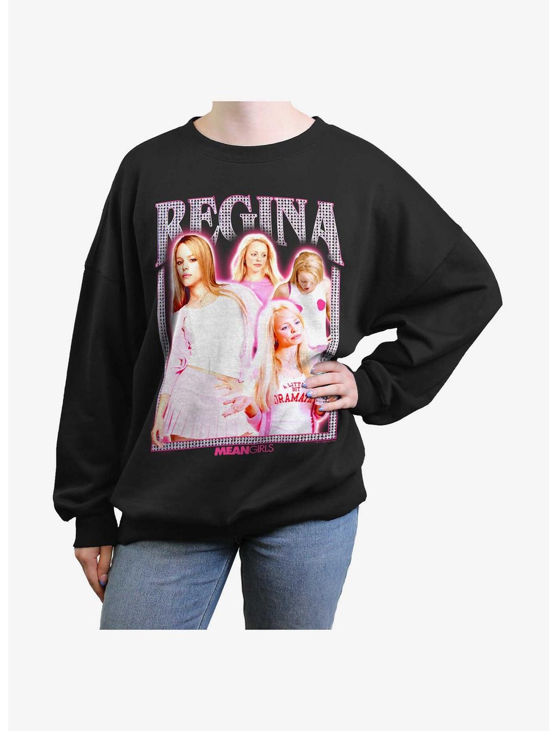 Mean Girls Regina Vintage Girls Oversized Sweatshirt, BLACK, hi-res