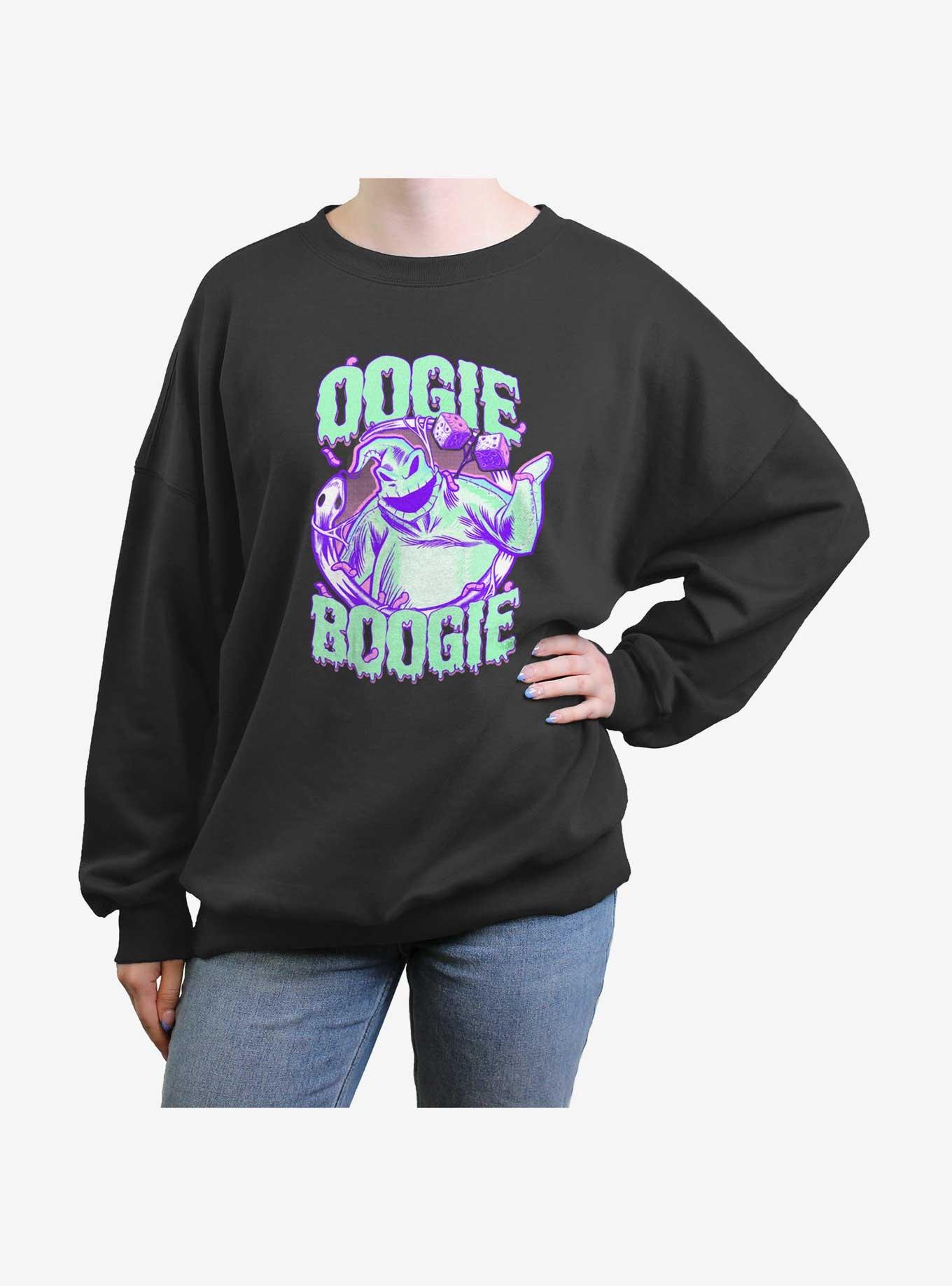 Disney Nightmare Before Christmas Oogie Boogie Girls Oversized Sweatshirt, BLUEHTR, hi-res