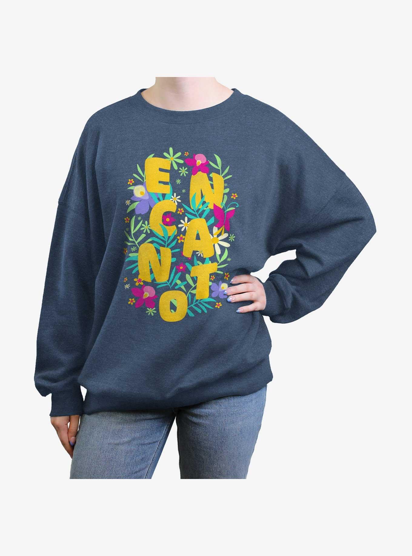 Disney Encanto Flower Arrangement Girls Oversized Sweatshirt, BLUEHTR, hi-res