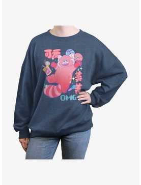 Disney Pixar Turning Red Panda OMG Girls Oversized Sweatshirt, , hi-res