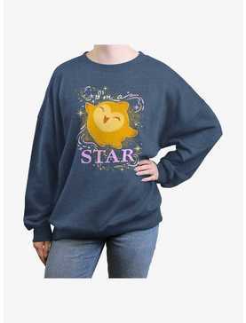 Disney Wish I'm A Star Girls Oversized Sweatshirt, , hi-res
