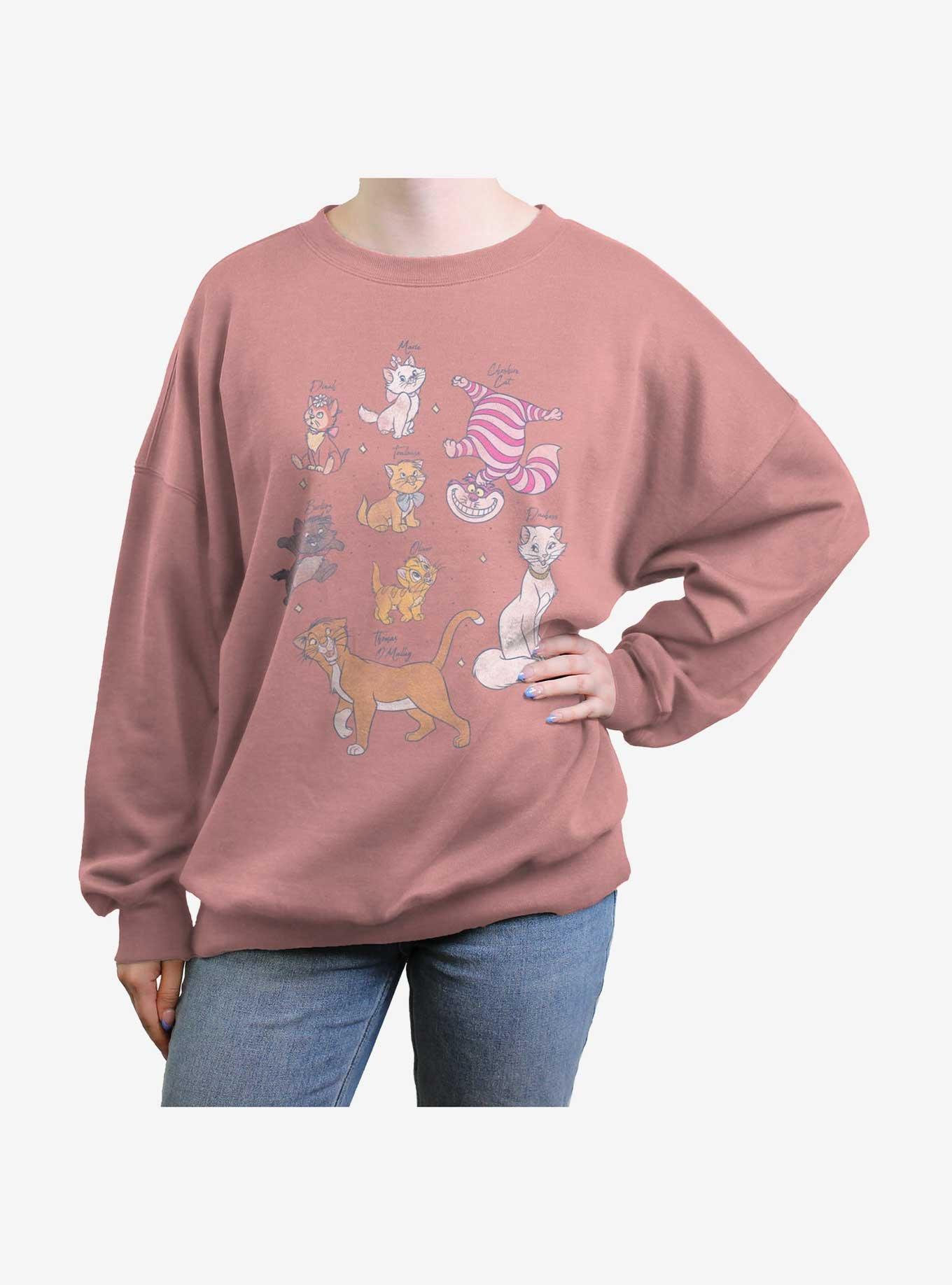 Disney Kitties Girls Oversized Sweatshirt, , hi-res