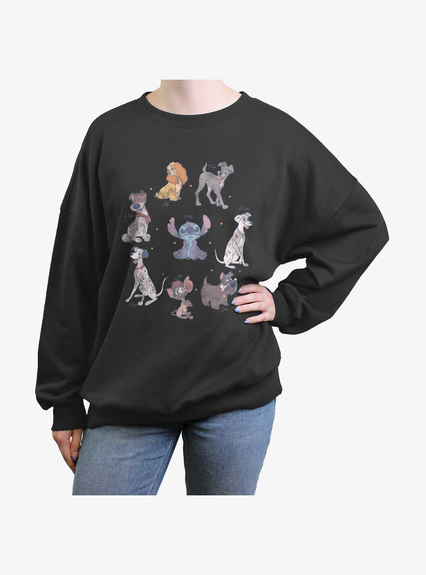 Disney Dogs Girls Oversized Sweatshirt, , hi-res