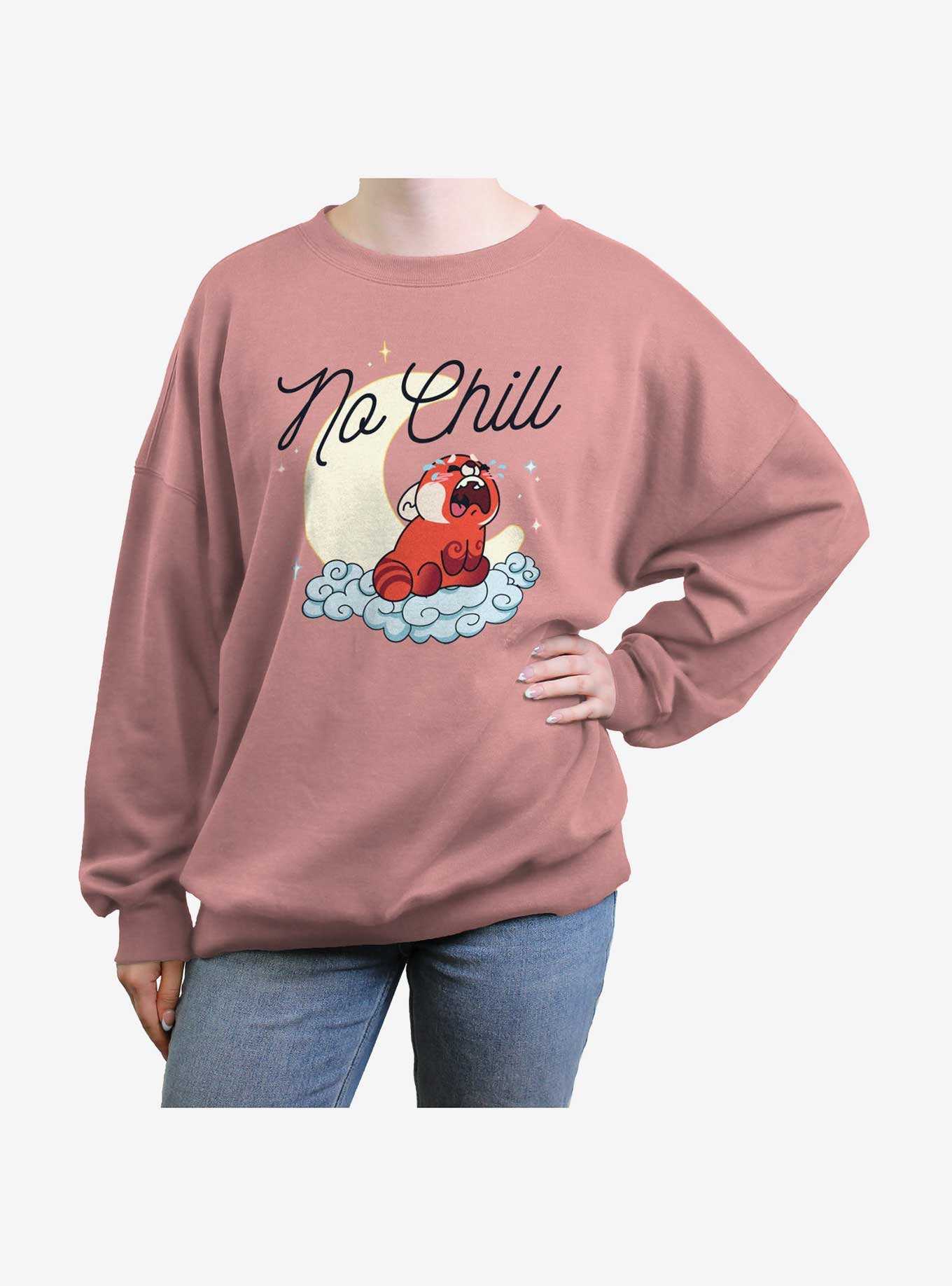 Disney Pixar Turning Red No Chill Girls Oversized Sweatshirt, , hi-res