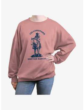 Yellowstone Dutton Ranch Distressed Girls Oversized Sweatshirt, , hi-res