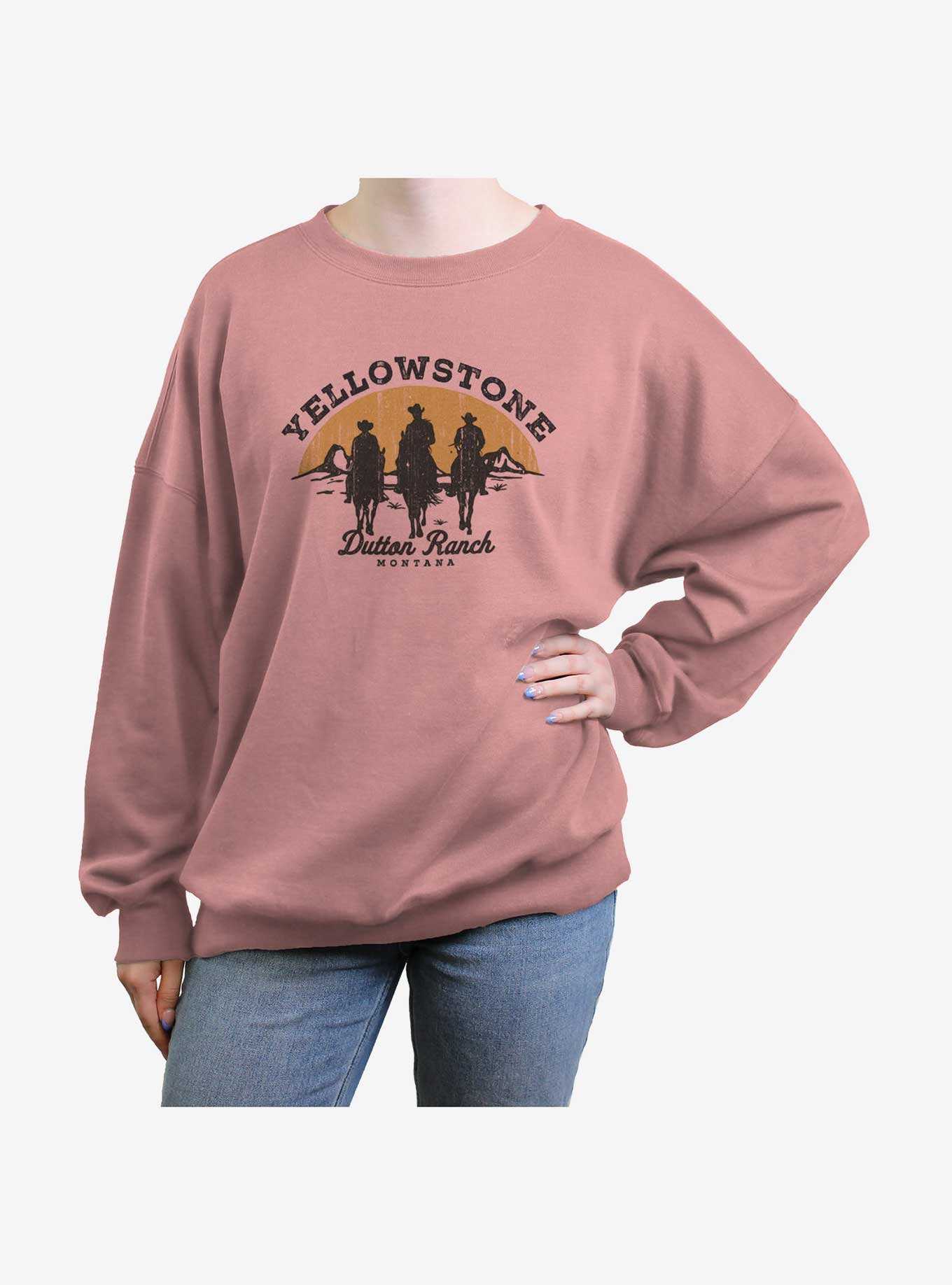 Yellowstone Sun Dutton Ranch Girls Oversized Sweatshirt, , hi-res