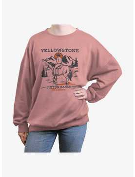 Yellowstone Dutton Ranch Mountains Girls Oversized Sweatshirt, , hi-res