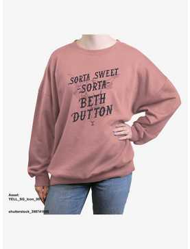 Yellowstone Sorta Sweet Beth Girls Oversized Sweatshirt, , hi-res