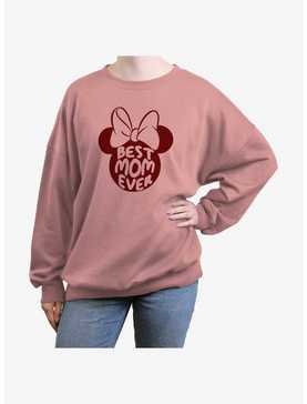 Disney Minnie Mouse Minnie Best Mom Ever Girls Oversized Sweatshirt, , hi-res