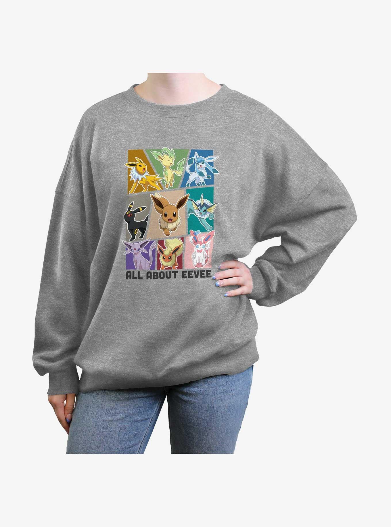 Pokemon Eeveelution All About Eevee Girls Oversized Sweatshirt, , hi-res