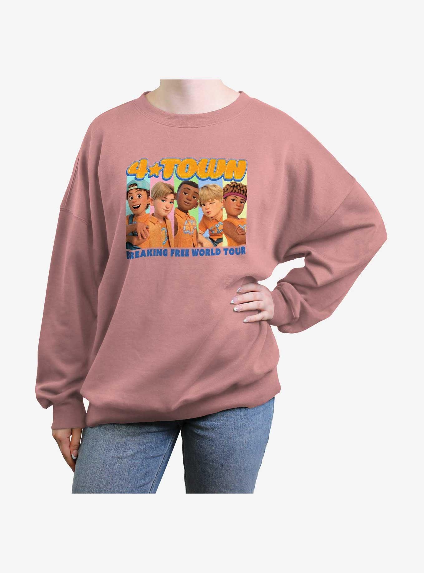 Disney Pixar Turning Red 4Town Concert Girls Oversized Sweatshirt, DESERTPNK, hi-res