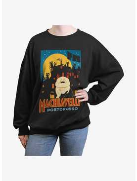 Disney Pixar Luca Machiavelli Portorosso Girls Oversized Sweatshirt, , hi-res
