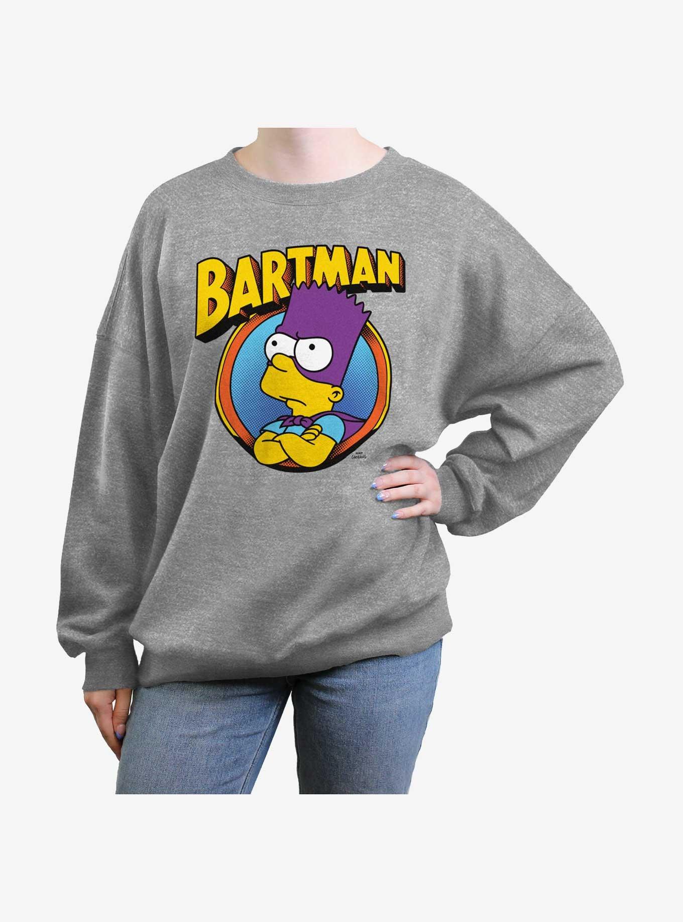 The Simpsons Bartman Circle Girls Oversized Sweatshirt, , hi-res