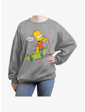 The Simpsons Eat My Shorts Girls Oversized Sweatshirt, , hi-res