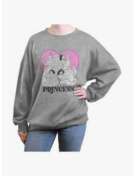 Disney Princesses Heart Girls Oversized Sweatshirt, , hi-res