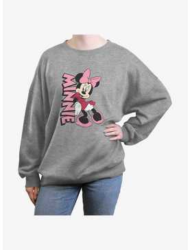 Disney Minnie Mouse Lean Name Girls Oversized Sweatshirt, , hi-res