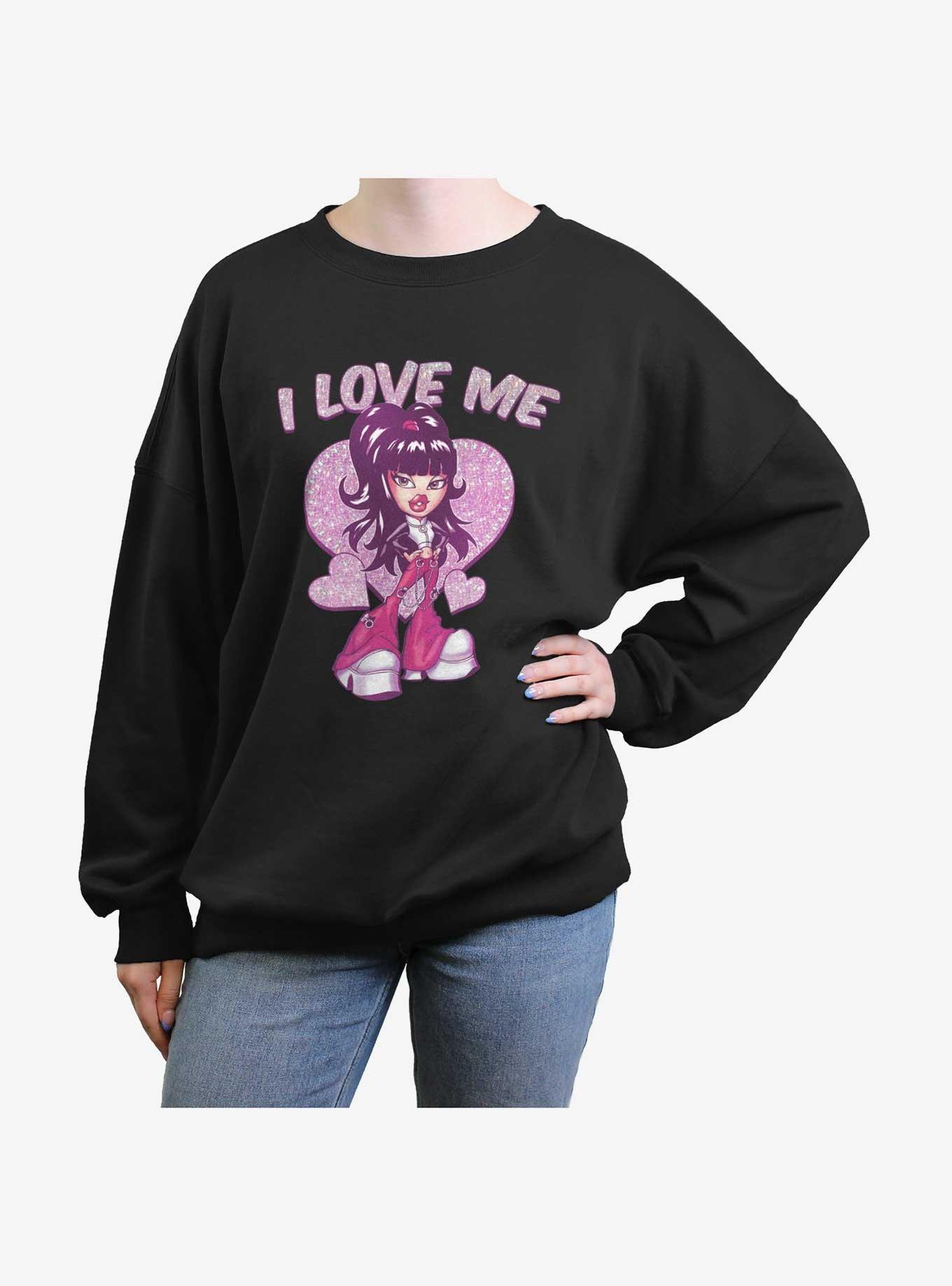 Bratz I Love Me Girls Oversized Sweatshirt, BLACK, hi-res