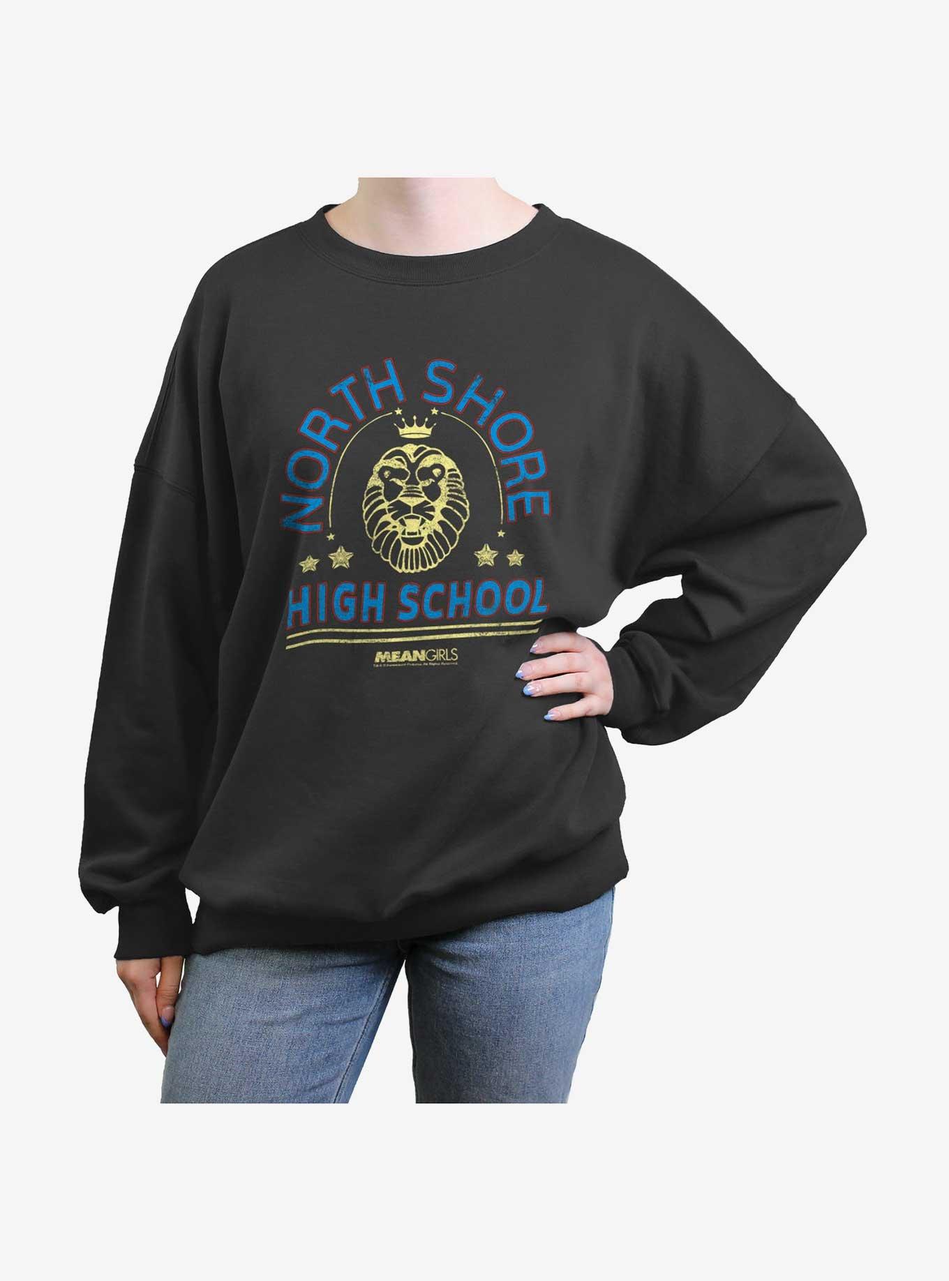 Mean Girls North Shore High School Girls Oversized Sweatshirt, CHARCOAL, hi-res