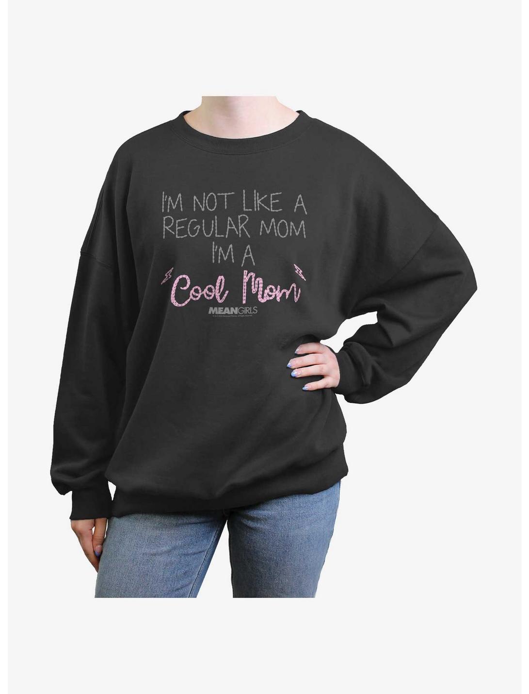 Mean Girls Cool Mom Girls Oversized Sweatshirt, CHARCOAL, hi-res