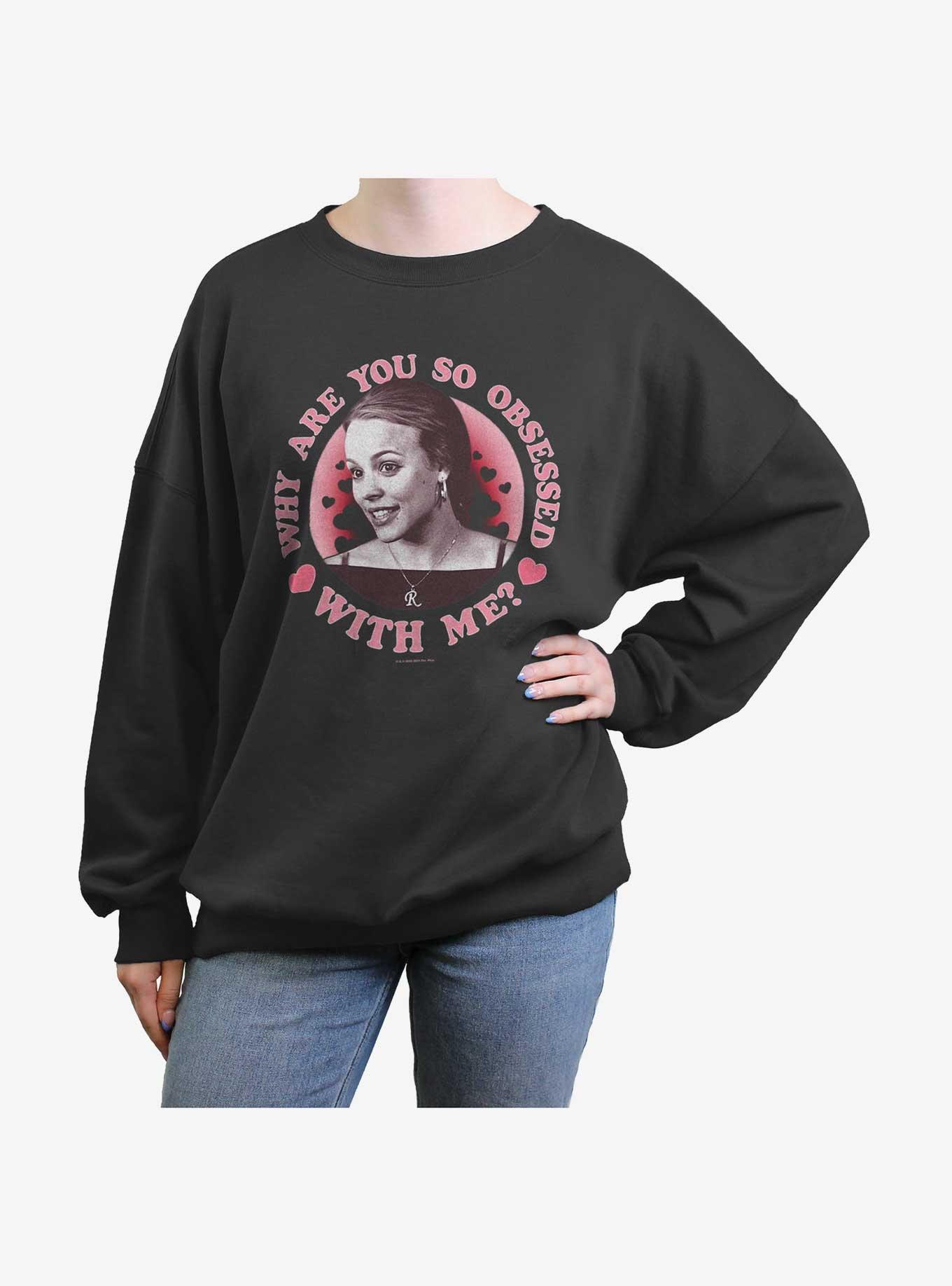 Mean Girls Obsessed With Me Girls Oversized Sweatshirt, CHARCOAL, hi-res