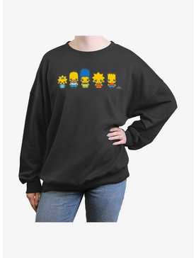 The Simpsons Chibi Lineup Womens Oversized Sweatshirt, , hi-res