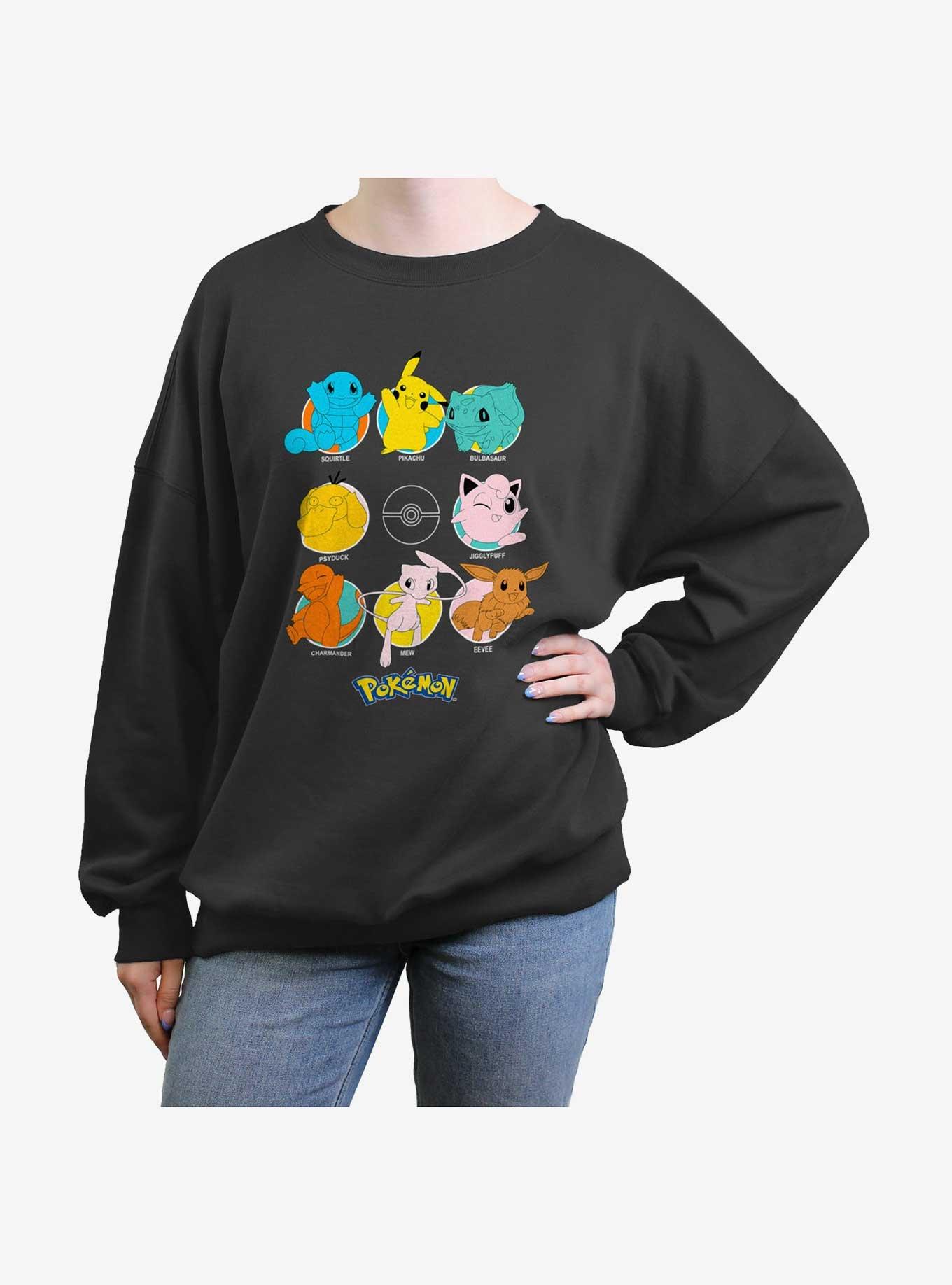 Pokemon Circle Portraits Womens Oversized Sweatshirt, , hi-res