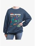 Disney Pixar Luca Del Mare Sea Icons Womens Oversized Sweatshirt, BLUEHTR, hi-res