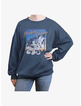 Disney Mickey Mouse Sunset Couple Womens Oversized Sweatshirt, , hi-res