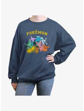Pokemon Gotta Catch Eeveelutions Womens Oversized Sweatshirt, , hi-res