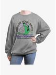 Disney Princess And The Frog Follow Your Heart Womens Oversized Sweatshirt, HEATHER GR, hi-res