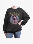 Disney Mulan Vintage Womens Oversized Sweatshirt, CHARCOAL, hi-res