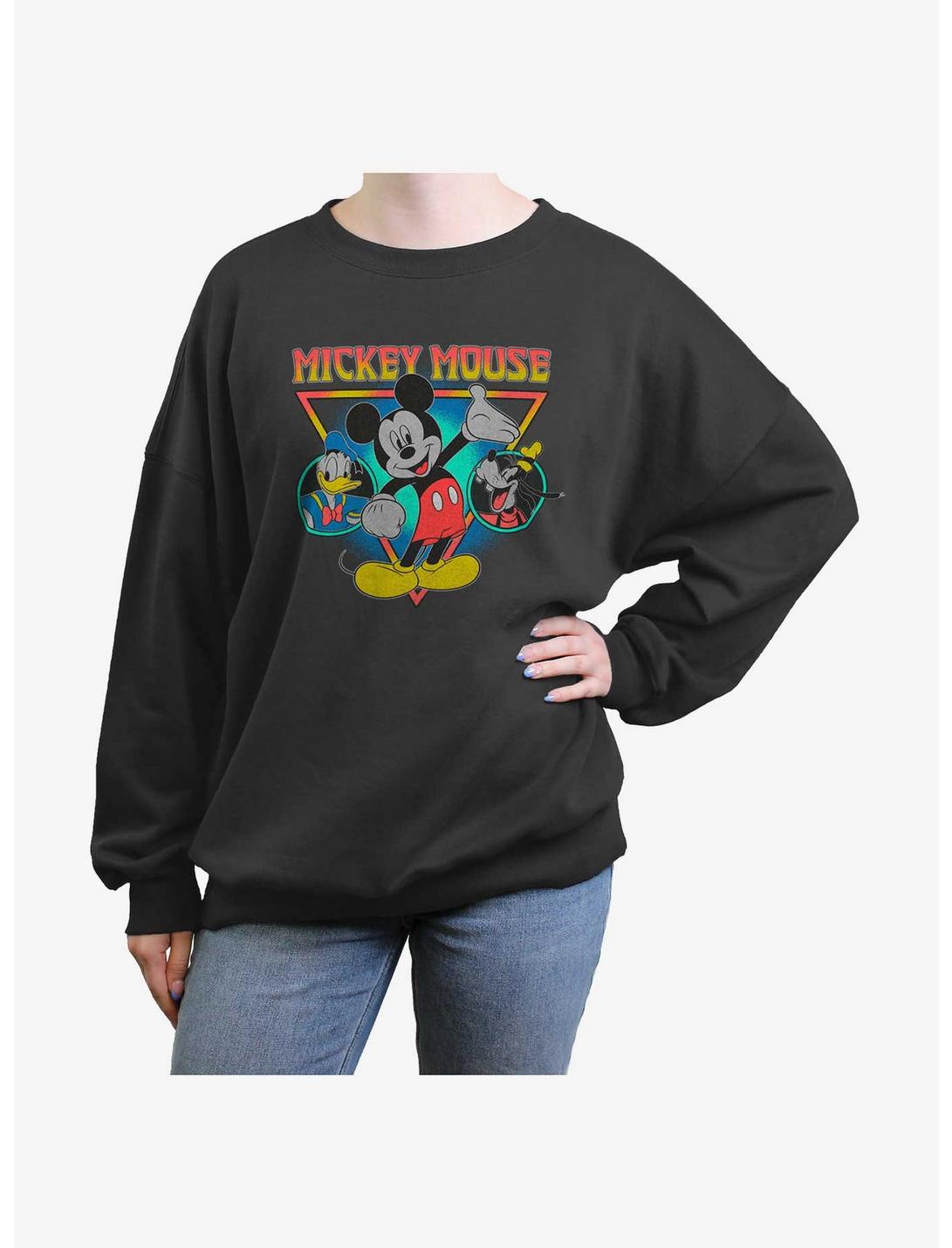 Disney Mickey Mouse & Friends Womens Oversized Sweatshirt, CHARCOAL, hi-res