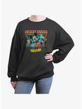 Disney Mickey Mouse & Friends Womens Oversized Sweatshirt, CHARCOAL, hi-res